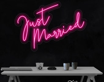 Just Married LED Neon Sign 31"L x 22"H LF019