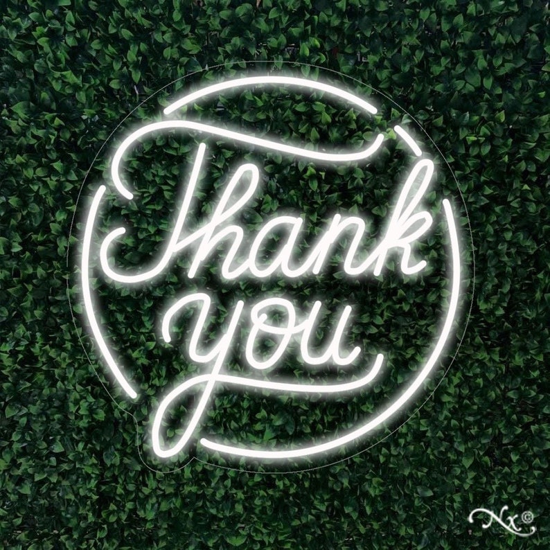 Thank You Neon Sign Flex Light Sign Led Neon Custom Party Home image 1