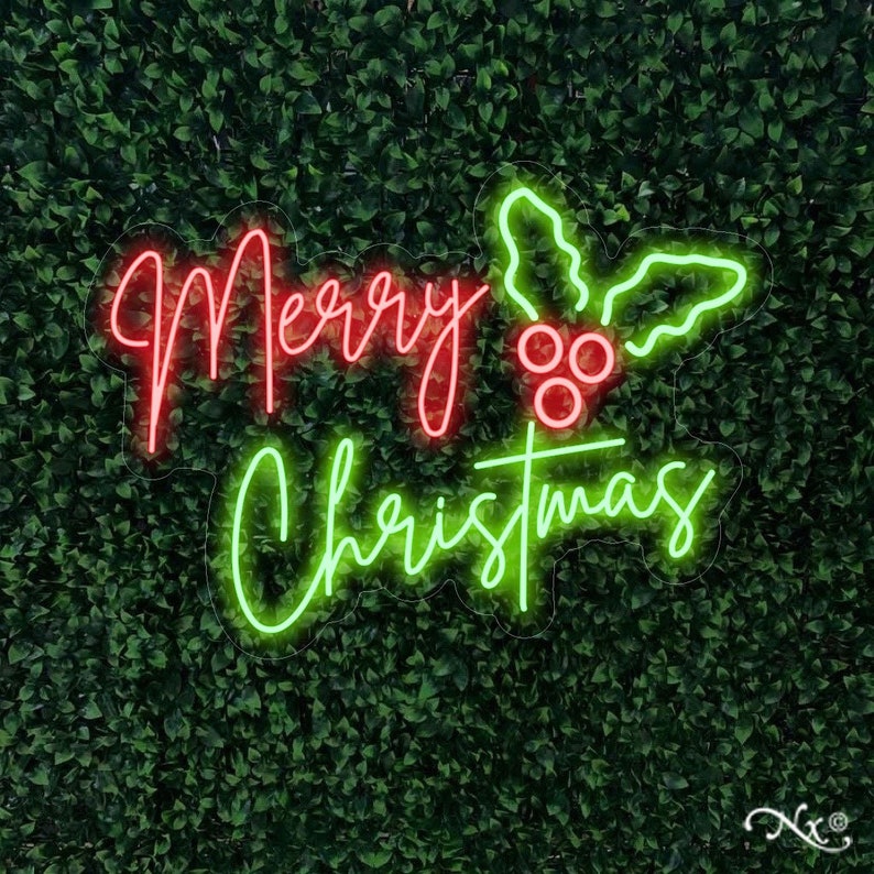 Merry Christmas Neon Sign Flex Light Sign Led Neon Custom Etsy