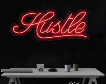 Hustle Neon Sign Flex Light Sign Led Neon Custom Party Home Room Wall Decoration Wedding Led Neon Sign LF030