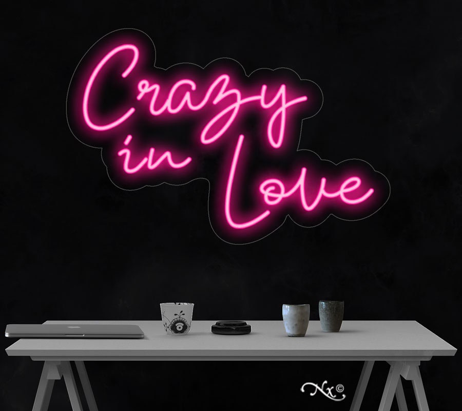 Crazy in Love LED Neon Sign perfect for weddings by Nuwave Neon