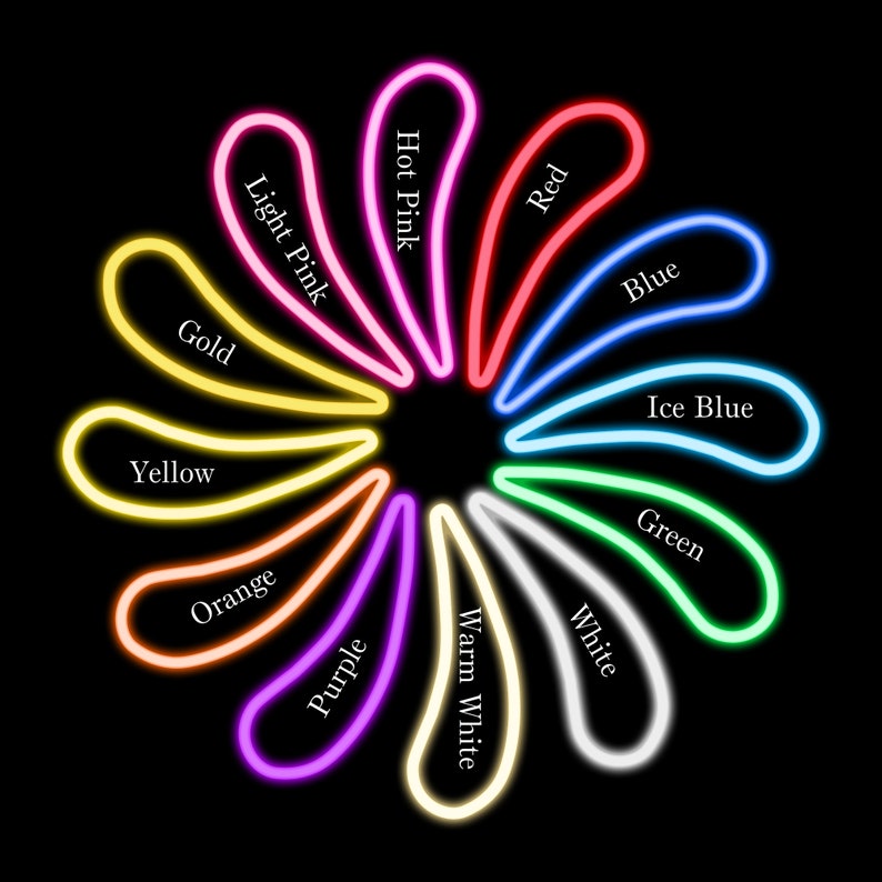 Thank You Neon Sign Flex Light Sign Led Neon Custom Party Home Etsy