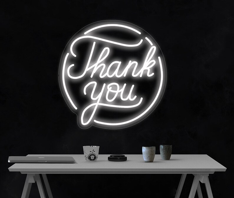 Thank You Neon Sign Flex Light Sign Led Neon Custom Party Home Room Wall Decoration Wedding Led Neon Sign LF010 image 1