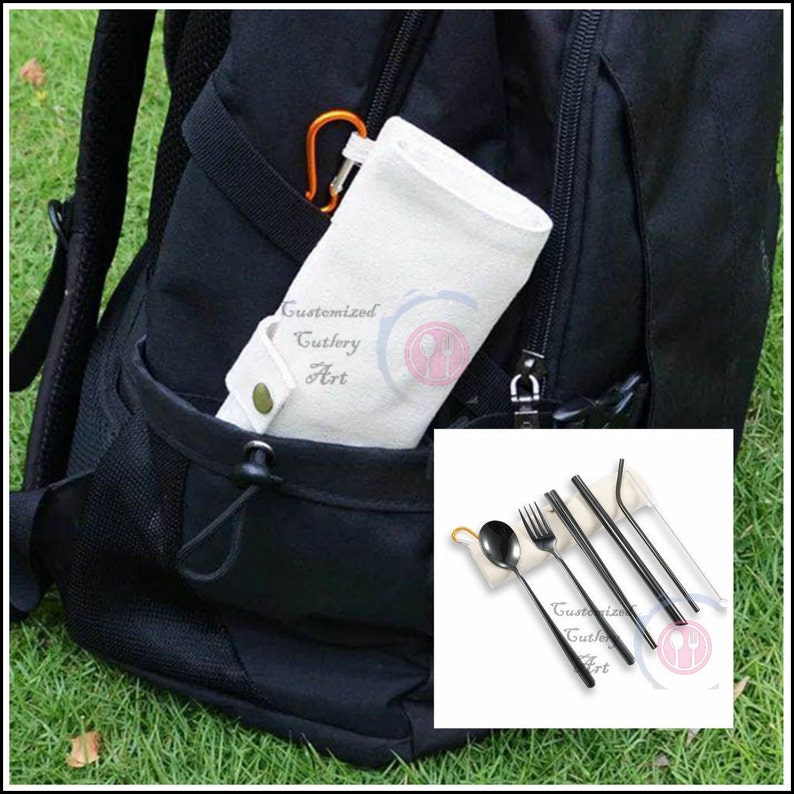 Travel Cutlery Set customized and Personalized With Etsy