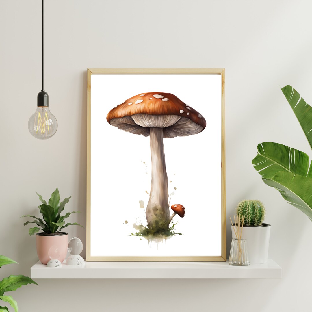 Mushroom Art | Mushroom Wall Art | Mushroom Art Print | Digital Print