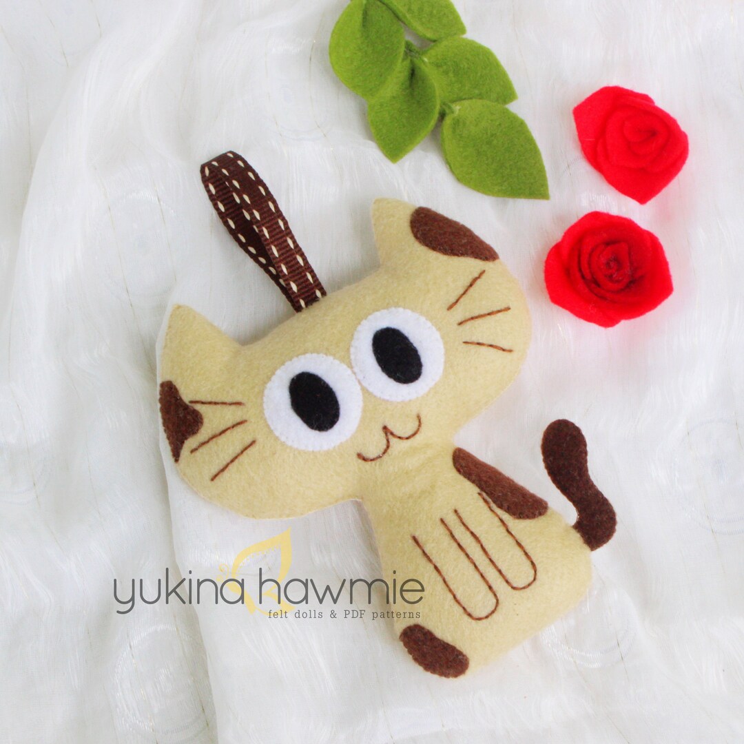Felt Cat Doll PDF Sewing Pattern Cute Kid Craft Toy Ornaments Etsy