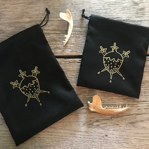 Three of Swords Tarot Card Deck Bag | Crystals | Runes | Spell Bag | Herbs | Witch Bag | 8x6” or 6x5”