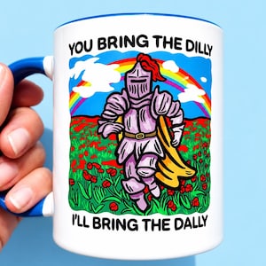 Taza divertida de caballero, taza de regalo de pareja tonta, idea de regalo DM, taza de café con humor fantástico, regalo peculiar y nerd, taza irónica y divertida, regalo sarcástico de meme para hombres
