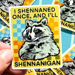 Raccoon Sticker Funny Trash Panda Decal Sarcastic Gift Coworker Unhinged Hardhat Sticker Waterproof Car Decal Hilarious Gift for Dad Quirky