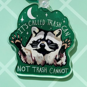 Raccoon Keychain Funny Motivational Key Ring Unhinged Stuff Weird Gift Her Him Car Key Holder Trash Panda Pride Silly Present Just Because
