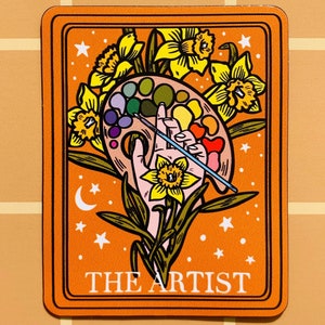Artista Ímã Presente Pintor Presente Criativo Carta de Tarô Suprimentos de Arte Presente Adulto Artesão Ímã Geladeira Ímã Para-choque de Carro Amante de Arte Presente Amigo