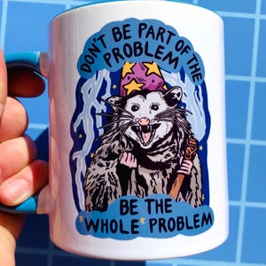 Possum Mug Funny Weirdcore Coffee Cup Opossum Weird Stuff Hilarious Gift Roommate Cursed Humor Meme Mug Boyfriend Sarcastic Motivational Mug