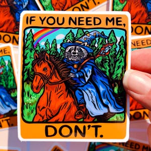 Wizard Raccoon Sticker DM Gift Idea Nerdy Sticker Hillarious Fantasy Decal Nerd Gift Boyfriend Sticker Sarcastic Gift for Him Weird Stuff