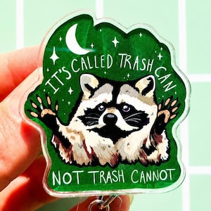 Funny Badge Reel Raccoon Card Holder Pharmacy Badge Reel Funny Badge Buddy RN Gift Nurse Coworker Cute Nursing Badge Holder ID Pediatric
