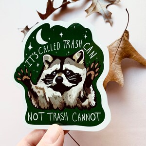 Raccoon Sticker Funny Motivational Decal Water Bottle Luggage Car ...