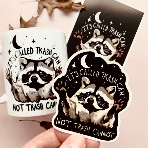 Raccoon Themed Gift Set Raccoon Mug Funny Trash Panda Coffee Cup Unhinged Quirky Humor Ironic Gift Him Her Men Meme Hilarious Cute Trash Can