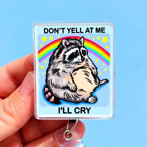 Funny Trash Panda Badge Reel Raccoon Bagde Buddy Cute Card Holder Pharmacy Badge Reel RN Gift Nurse Coworker Cute Nursing Badge Holder ID