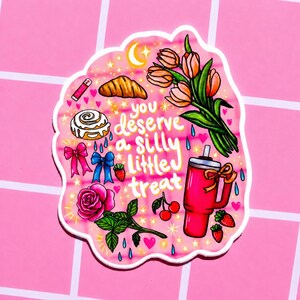 Coquette Sticker Girly Balletcore Decal Cute Sticker Strawberry Gift Kindle Sticker Cute Bumper Sticker Bow Preppy Aesthetic Water Bottle image 4