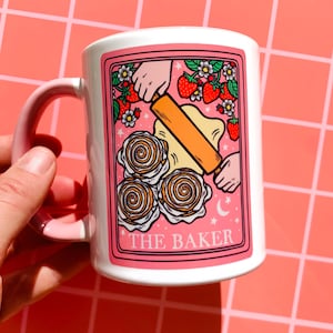 Baking Gift Mug Baker Coffee Cup Cooking Gift Box Sourdough Baker Gift Bread Baking Gift Cooking Enthusiast Making Strawberry Mug Tarot