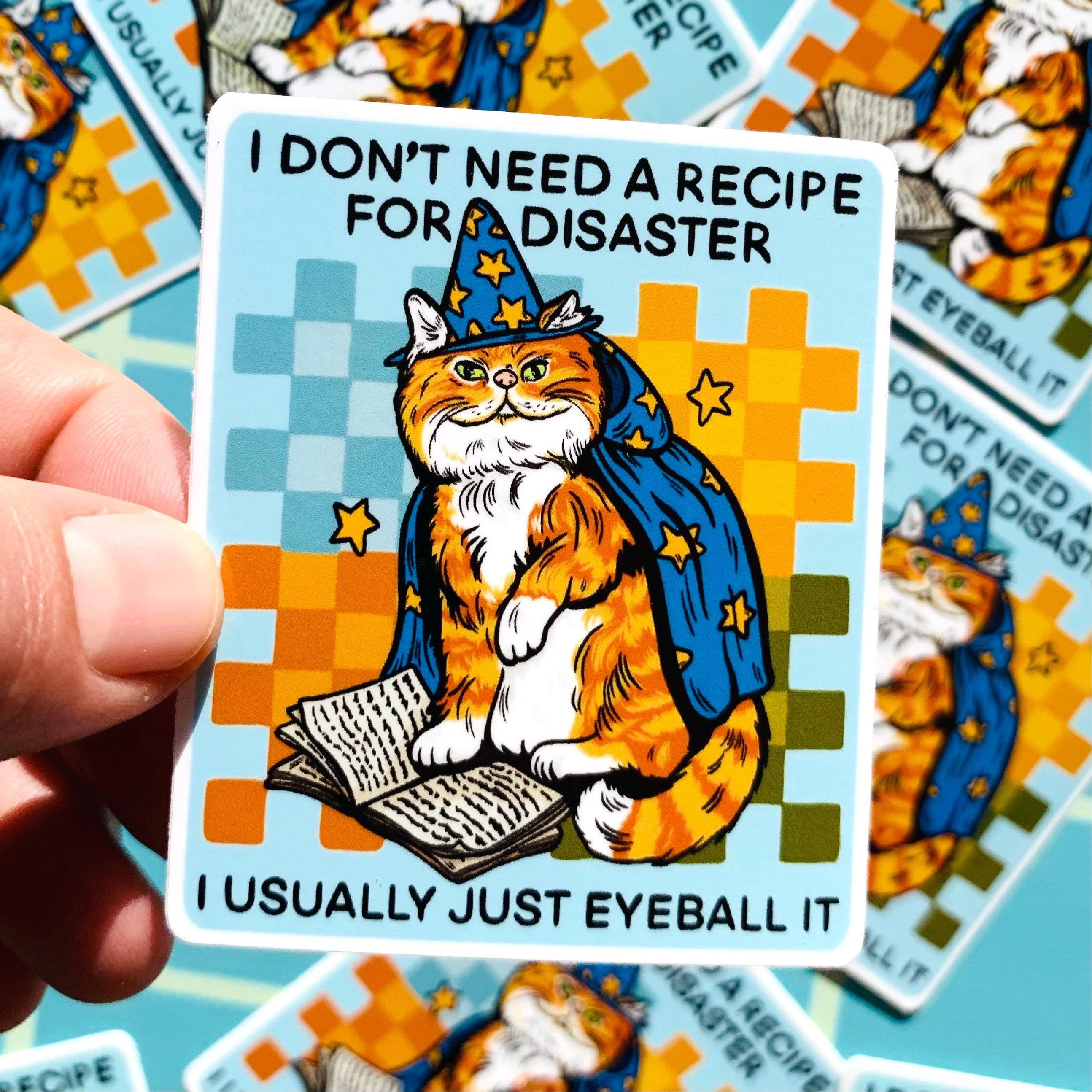 Cat Sticker Funny Decal Cat Lover Gift Sarcastic Humor Hilarious Cat Owner Gift Pet Vet Tech Sticker Unhinged Decal Orange Cat Owner Gift