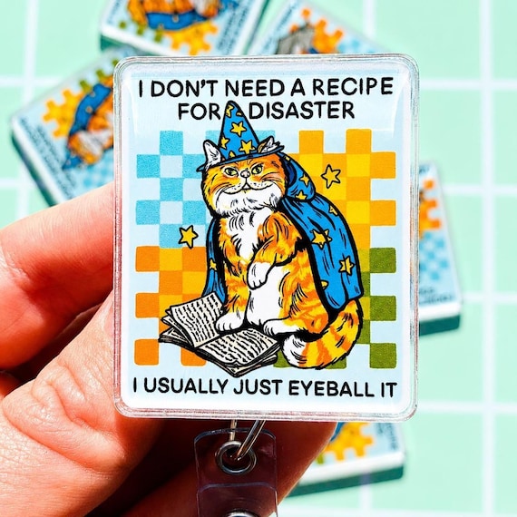 Funny Badge Reel Cat Badge Buddy Sarcastic Humor Card Holder Pharmacy Badge Reel Funny Badge Reel RN Gift Nurse Coworker Cute Nursing Badge