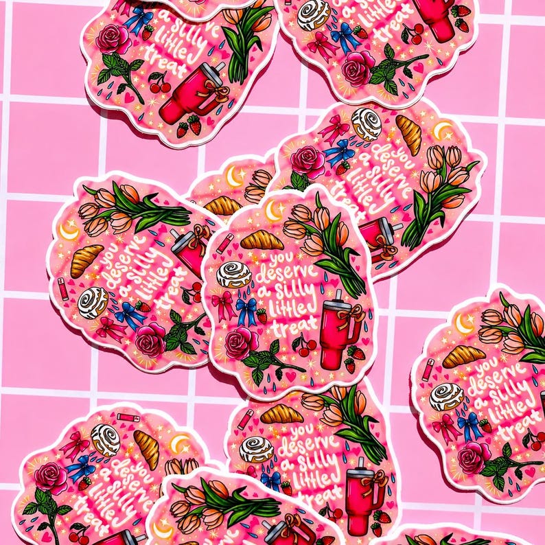 Coquette Sticker Girly Balletcore Decal Cute Sticker Strawberry Gift Kindle Sticker Cute Bumper Sticker Bow Preppy Aesthetic Water Bottle image 6