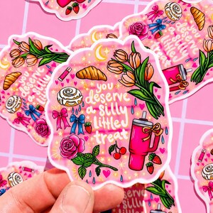 Coquette Sticker Girly Balletcore Decal Cute Sticker Strawberry Gift Kindle Sticker Cute Bumper Sticker Bow Preppy Aesthetic Water Bottle image 5
