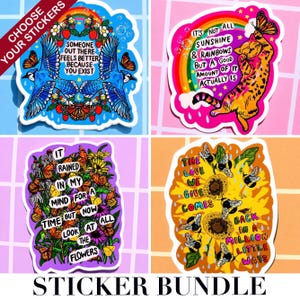 Mental Health Sticker Recovery Decal Feminist Sticker Anxiety Quotes About Life Positivity Gift Social Worker Sticker Psychology Decal Nurse STICKER BUNDLE