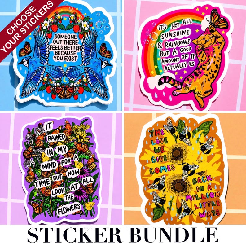 Mental Health Sticker Recovery Decal Feminist Sticker Anxiety Quotes About Life Positivity Gift Social Worker Sticker Psychology Decal Nurse STICKER BUNDLE