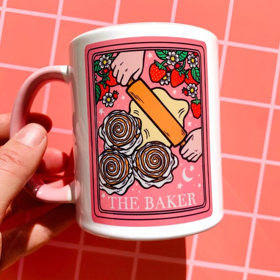 Baking Gift Mug Baker Coffee Cup Cooking Gift Box Sourdough Baker Gift Bread Baking Gift Cooking Enthusiast Making Strawberry Mug Tarot