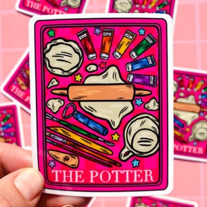 Pottery Sticker Potter Decal Ceramic Artist Sticker Pottery Lover Gift Crafter Clay Ceramicist Gift Her Art Supplies Adult Artist Hobby
