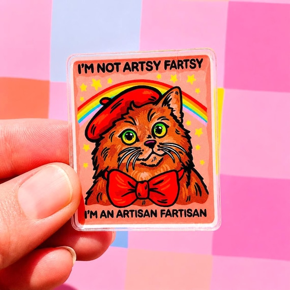 Artist Magnet Funny Crafter Gift Painter Magnet Creative Present Quirky Craft Decor Gift Crafter Magnet Unserious Fridge Decor Goofy Humor