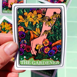 Gardener Sticker Gardening Decal Garden Themed Gift for Gardener Plant Lover Gift Plant Mom Mothers Day Gift Flower Sticker Garden Essential