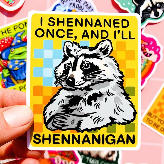 Custom Sticker Bundle Funny Car Decal Bulk Raccoon Sticker Cat Themed Gift Cute Laptop Sticker Water Bottle Unhinged Decal Personalized Her