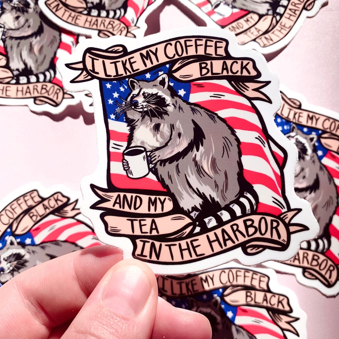 Raccoon Sticker American Meme Funny Decal Veteran Gift Unhinged Humor ...