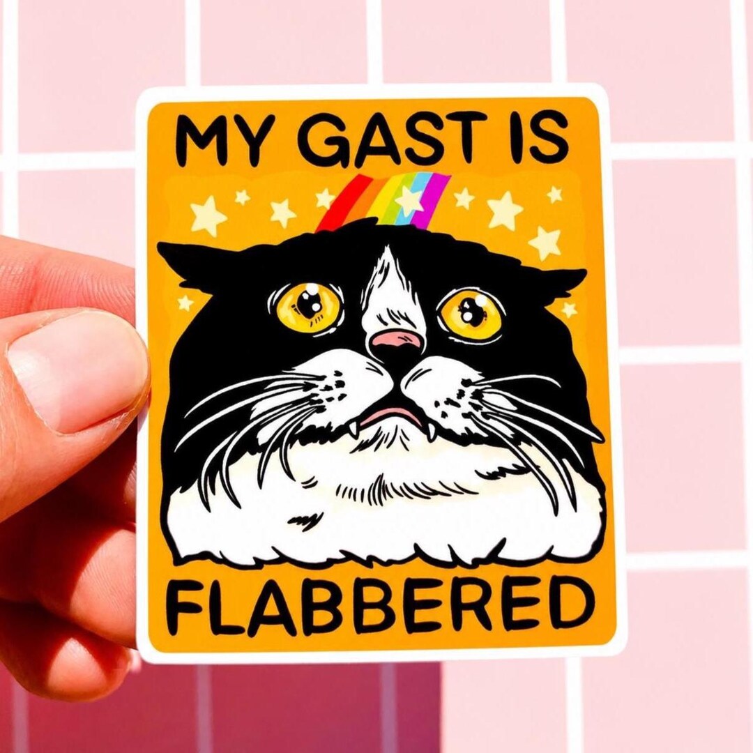 Funny Cat Sticker Hilarious Cat Owner Gift Idea Sarcastic Decal Weird ...
