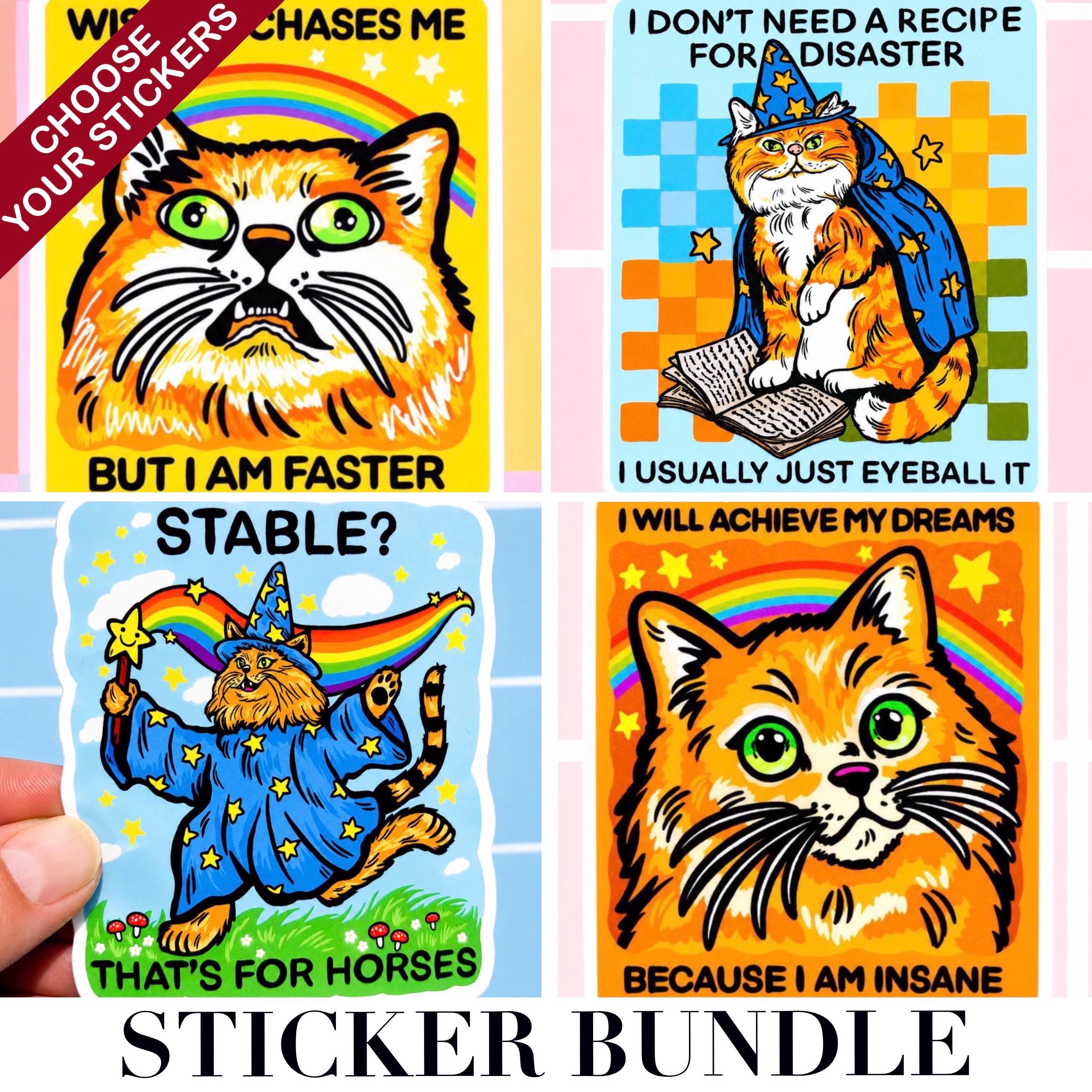 Cat Sticker Funny Decal Cat Lover Gift Sarcastic Humor Hilarious Cat ...