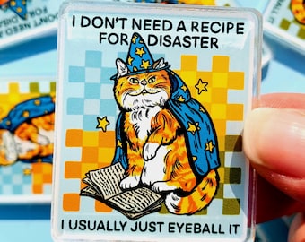 Imán divertido, imán de gato raro, imán de gatito lindo, decoración de nevera, regalo raro, regalo sarcástico para compañero de trabajo, decoración de cubículo, imán para taquilla, tonto