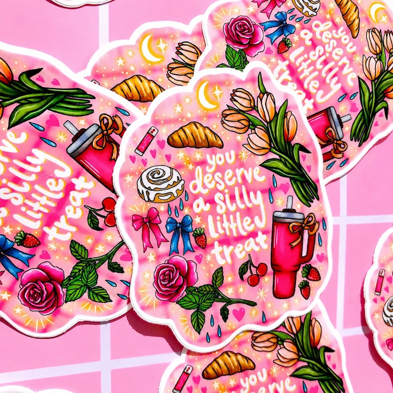 Coquette Sticker Girly Balletcore Decal Cute Sticker Strawberry Gift Kindle Sticker Cute Bumper Sticker Bow Preppy Aesthetic Water Bottle image 2