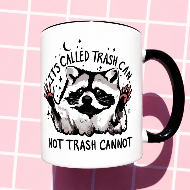 Mug raton laveur drôle Motivation travail tasse de café Mug cadeau papa Mug de bureau sarcastique humour cadeau lieu de travail pour elle idée cadeau lui tasse de café nouveauté image 3
