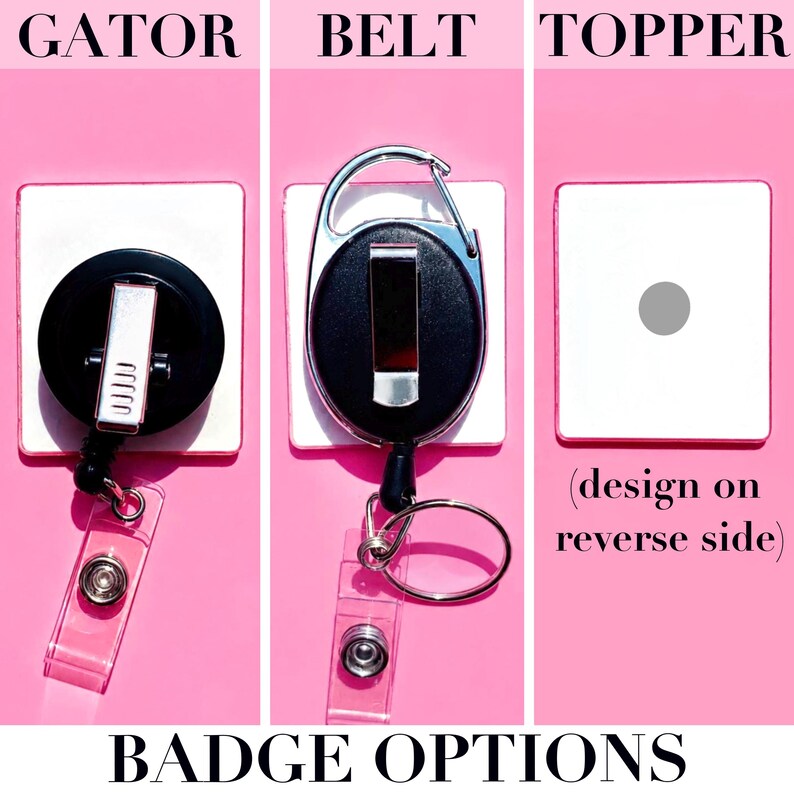 Silly Badge Reel Cat Badge Topper Cute Pink Badge Holder ID Goofy Work Tag Badge Reel Girly Cutecore Aesthetic Work Badge Nursing Office Tag image 3