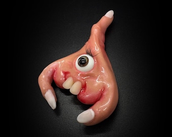 Teratoma - One Of A Kind Hand Sculpted Monster Fridge Magnet: Creepy Creature
