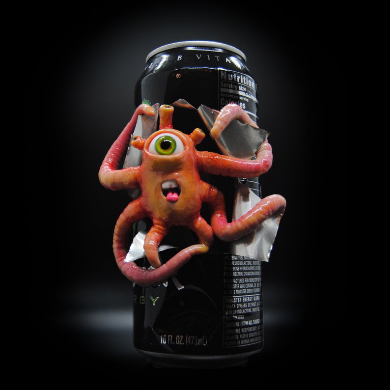 Monster Creature Energy Drink Can Sculpture Décor Piece Art Etsy