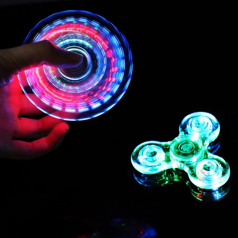 Luminous LED light Fidget Spinner Hand Top Spinners Glow in Etsy