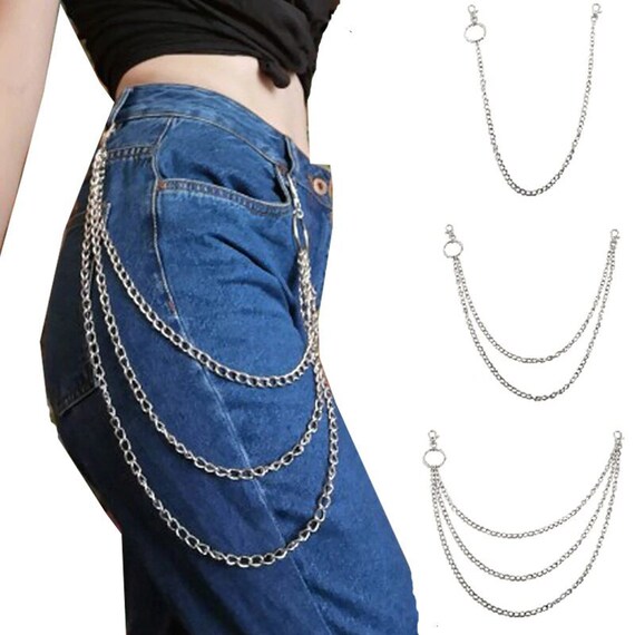 jeans with gold chains