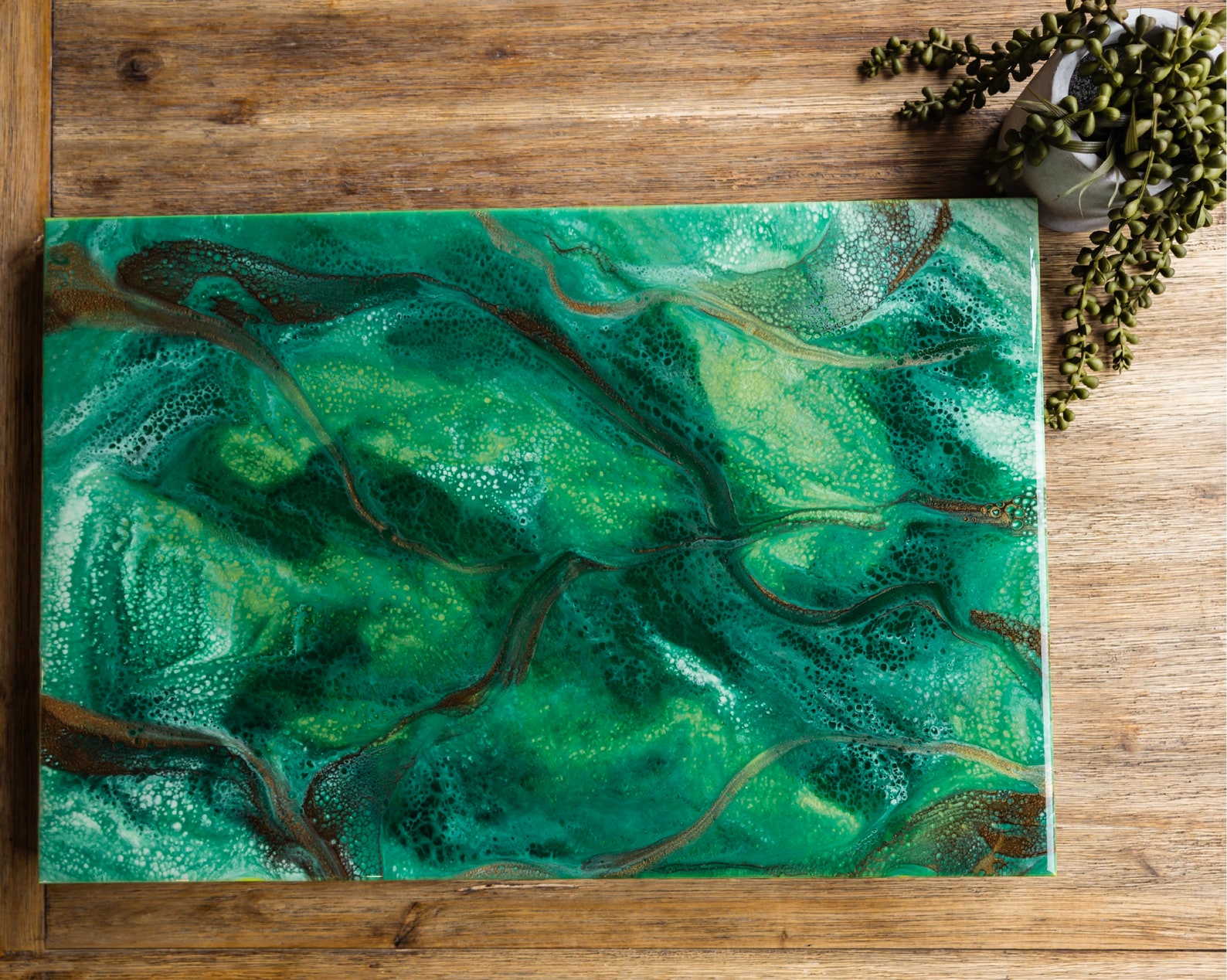 60x40cm Forest Green Resin Wall Art home decor artwork Etsy
