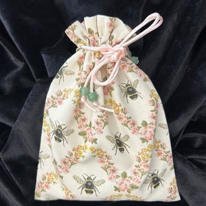 Bee Tarot Card Bag/Tarot Pouch/drawstring bag