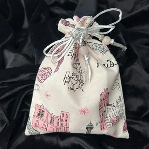 Paris France Tarot Card Bag/Tarot Pouch/drawstring bag