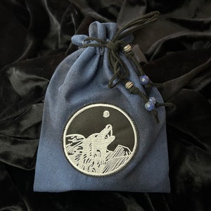Wolf Tarot Card Bag/Tarot Pouch/drawstring bag