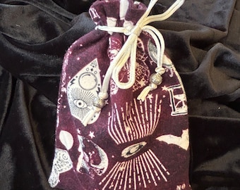 Metafysische Tarot Card Bag/Tarot Pouch/tasje met trekkoord